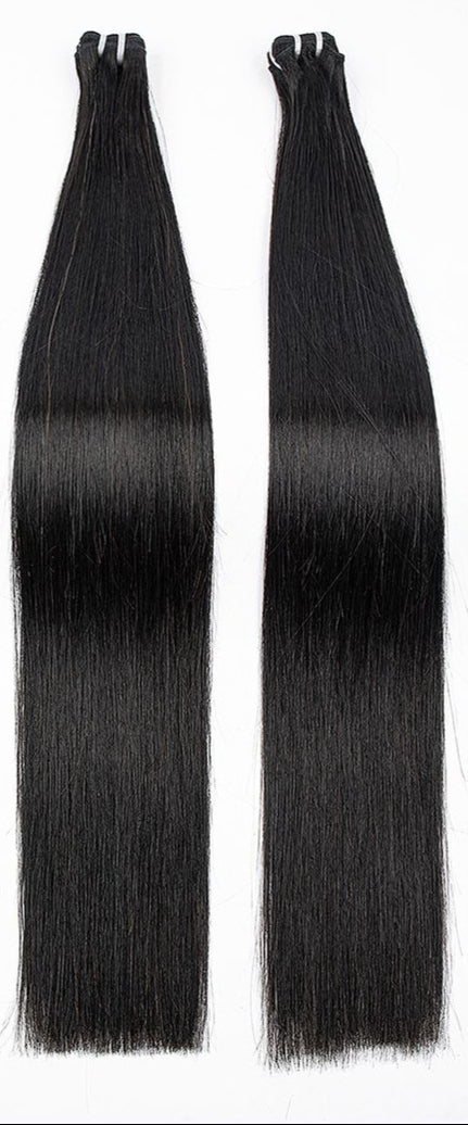 Hair extensions with a close-up of hair being cut. SRAWHAIR